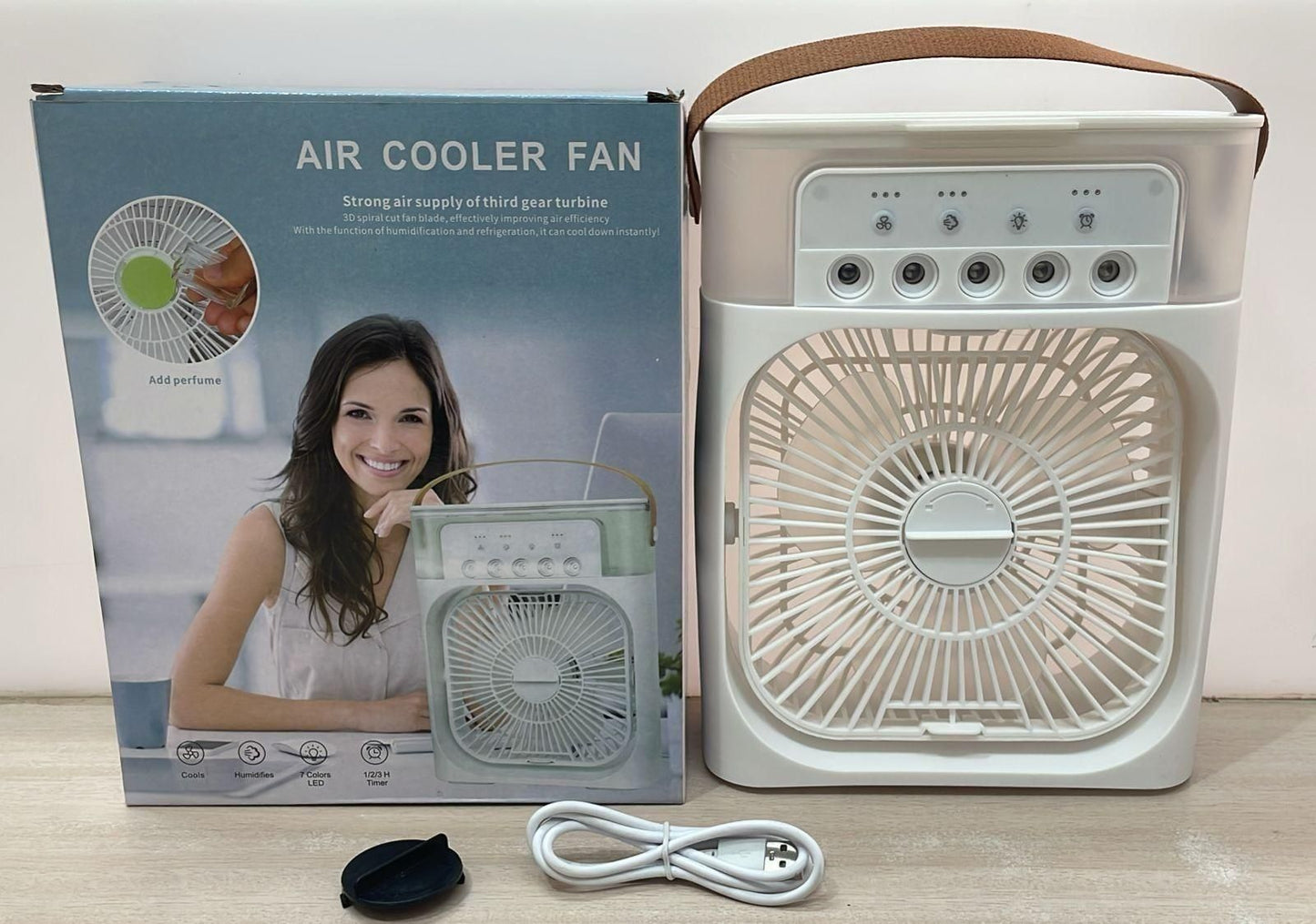 Portable 3-in-1 Mini Air Cooler | USB-Powered Personal AC